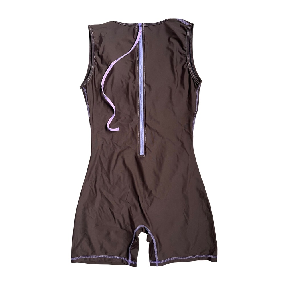 NEW Free People x Salt Gypsy Short Jane Surf Suit Brown Purple Shortsie Medium - Picture 3 of 7